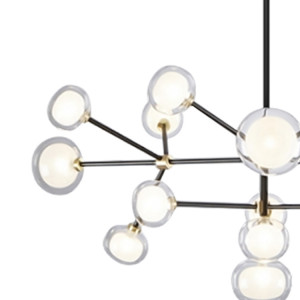 Люстра Delight Collection Nabila 10 black/gold
