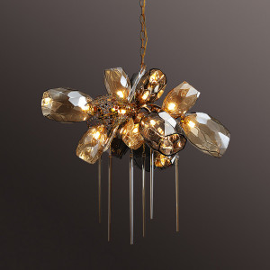 Люстра Delight Collection 8898P/AL gold/smoky