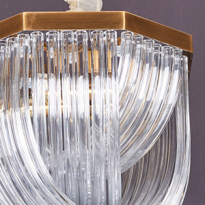 Люстра Delight Collection Murano L4 brass/clear