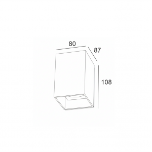 Уличный настенный светильник CUBE SQUARE LED антрацит