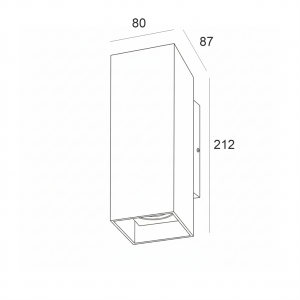 Уличный настенный светильник CUBE SQUARE 2X7W LED 3000 антрацит