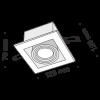 Встраиваемый светильник  Metal Modern DL008-2-01-B