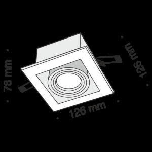 Встраиваемый светильник Metal Modern DL008-2-01-B Встраиваемый светильник Metal Modern DL008-2-01-B