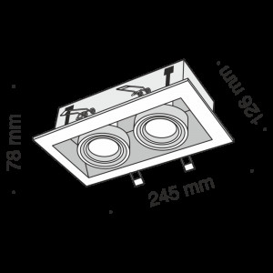 Встраиваемый светильник Metal Modern DL008-2-02-B Встраиваемый светильник Metal Modern DL008-2-02-B