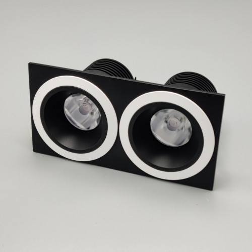 Встраиваемый светильник  F 1201 ND WHITE/BLACK FRAME 2 BLACK  