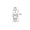 Трековый светильник mod. XFST2D black + WSO 80 balck