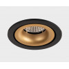 Светильник встраиваемый  mod. IT02-008 black + IT02-008 ring gold