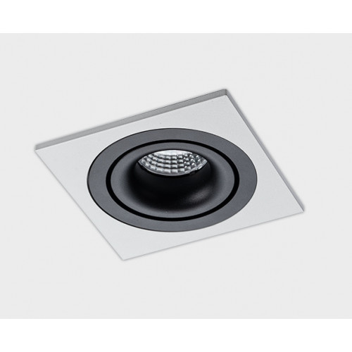 Светильник встраиваемый  mod. IT02-008 black + IT02-QRS1 white