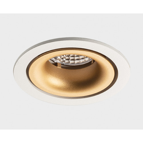 Светильник встраиваемый  mod. IT02-008 white + IT02-008 ring gold
