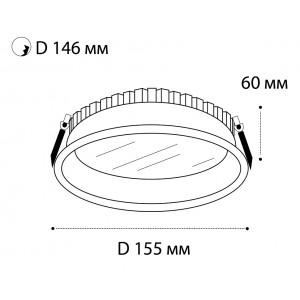 Светильник встраиваемый mod. IT06-6013 black 4000K