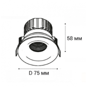 Светильник встраиваемый IT06-6023 black 3000K