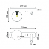 Светильник накладной mod. IT08-8024 black 3000K