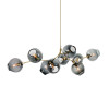 Люстра Delight Collection Bubble 9B brass/smoky