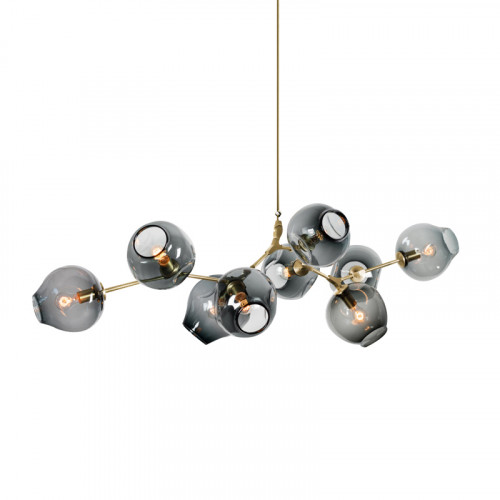 Люстра Delight Collection Bubble 9B brass/smoky