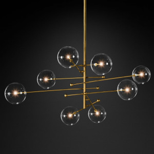 Люстра Delight Collection Globe Mobile 8 brass