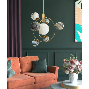 Люстра Delight Collection Planet 7 brass