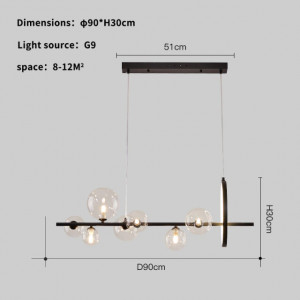 Люстра Delight Collection KG1233P-7 black/clear