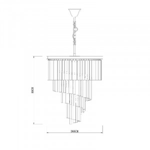 Люстра Delight Collection Helix black/clear