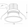 Встраиваемый светильник  LED CLASSIC GOLD-FRAME BLACK