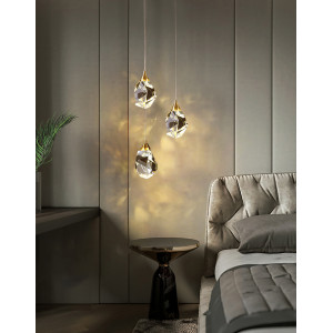 Подвесной светильник Delight Collection Crystal rock 3 gold