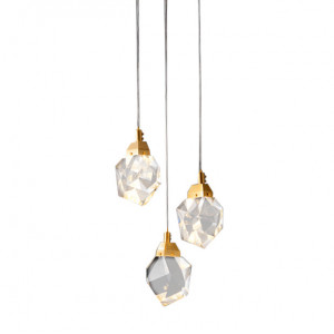 Подвесной светильник Delight Collection Crystal rock 3 gold