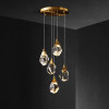 Подвесной светильник Delight Collection Crystal rock 5 gold