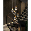 Подвесной светильник Delight Collection Crystal rock 5 gold
