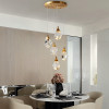 Подвесной светильник Delight Collection Crystal rock 5 gold