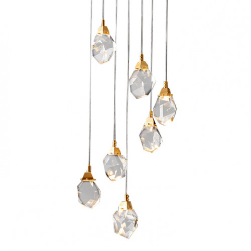 Подвесной светильник Delight Collection Crystal rock 7 gold