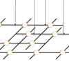 Люстра Delight Collection Molecular 14 black/gold