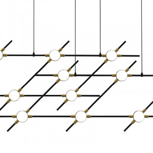 Люстра Delight Collection Molecular 14 black/gold