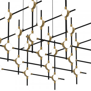 Люстра Delight Collection Molecular 30 black/gold
