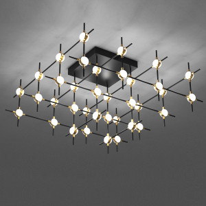 Потолочный светильник Delight Collection Molecular 36 black/gold