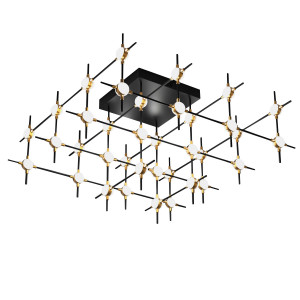 Потолочный светильник Delight Collection Molecular 36 black/gold