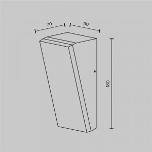 Настенный светильник (бра) Brick O436WL-L10GF3K1