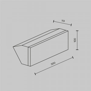 Настенный светильник (бра) Brick O436WL-L20GF3K