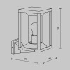 Настенный светильник (бра) Cell O452WL-01GF