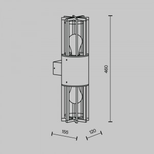 Настенный светильник (бра) Barrel O453WL-02GF