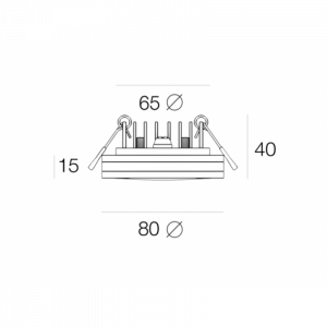 Встраиваемый светильник  ROUND 80 