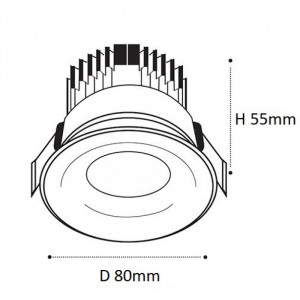 Встраиваемый светильник  SINGLE LED BLACK IP65