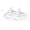 Встраиваемый светильник  гипс MAIA 80 DUO FLAT SN 021