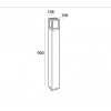 Ландшафтный уличный светильник BOX L E27