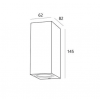 Настенный светильник CUBE 2X7W LED