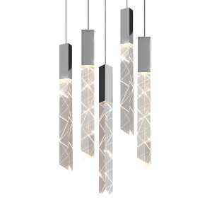 Подвесной светильник Delight Collection Trinity 5 chrome